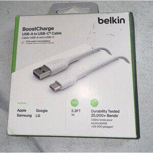 Belkin - BoostCharge USB-C to USB-A Cable 3.3ft - White